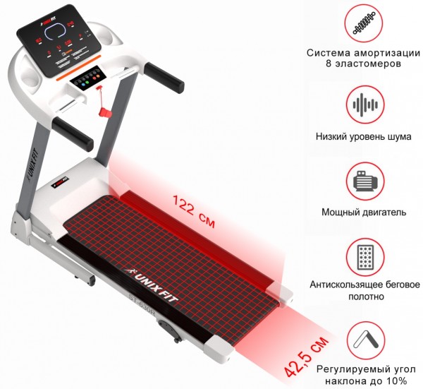 Беговая дорожка UNIXFIT ST-630R White