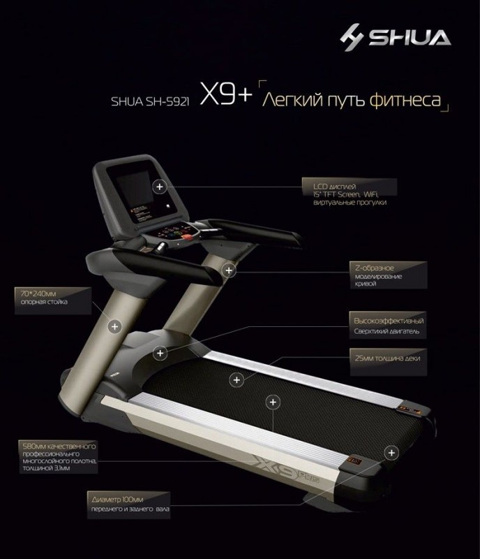 Беговая дорожка SHUA X9 PLUS SH-T5921
