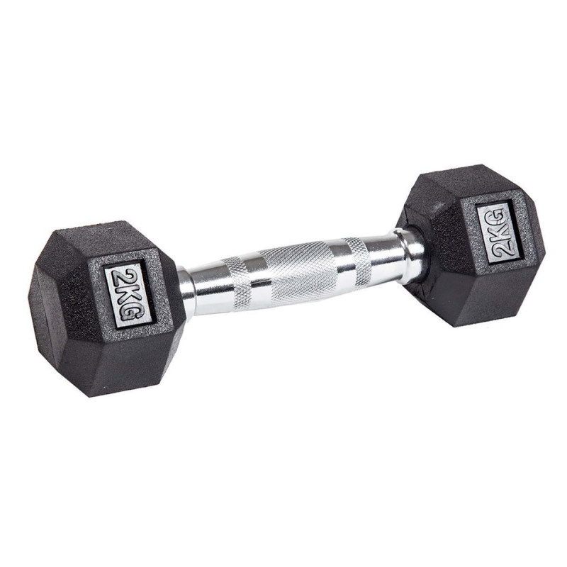 Гантель гексагональная обрезиненная PROFI-FIT