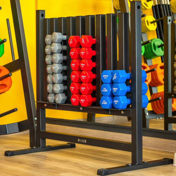 Гантель в виниловой оболочке, шестигранник 4 кг, красная PROFI-FIT
