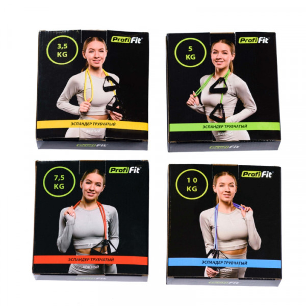 Эспандер трубчатый (зеленый, сопротивление 5 кг) PROFI-FIT