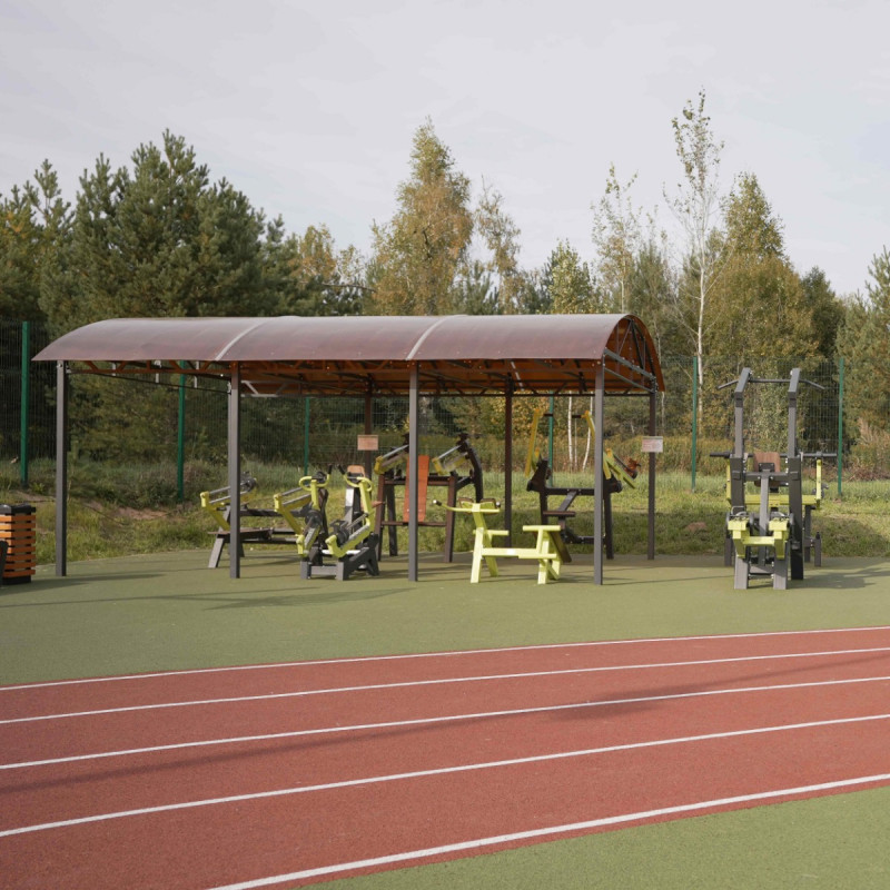 Навес для тренажеров теневой (каркас) 6300х4800х3100 ZAVODSPORTA P-5020