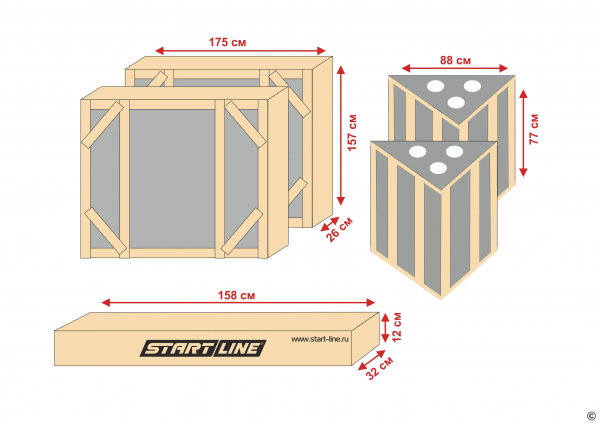 Теннисный стол START LINE City Power Outdoor 60 мм (бетон), с сеткой