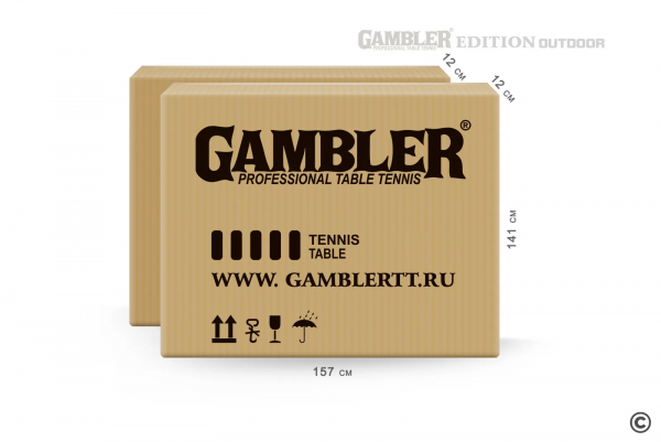 Стол теннисный GAMBLER Edition Outdoor BLUE