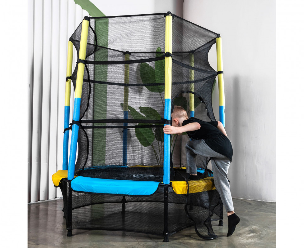 Батут DFC JUMP KIDS 55" желто-синий