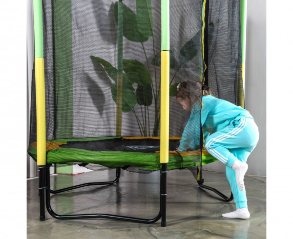 Батут DFC JUMP KIDS 55" зелено-желтый