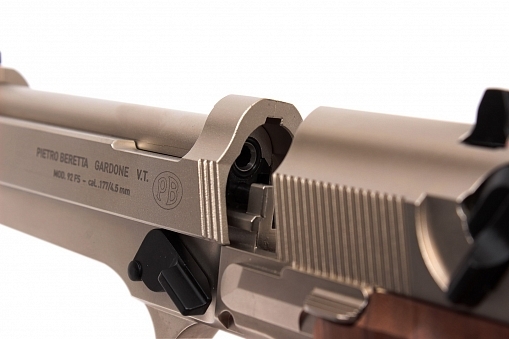 Пистолет пневматический Beretta M92 FS (никель с дерев. накладками)