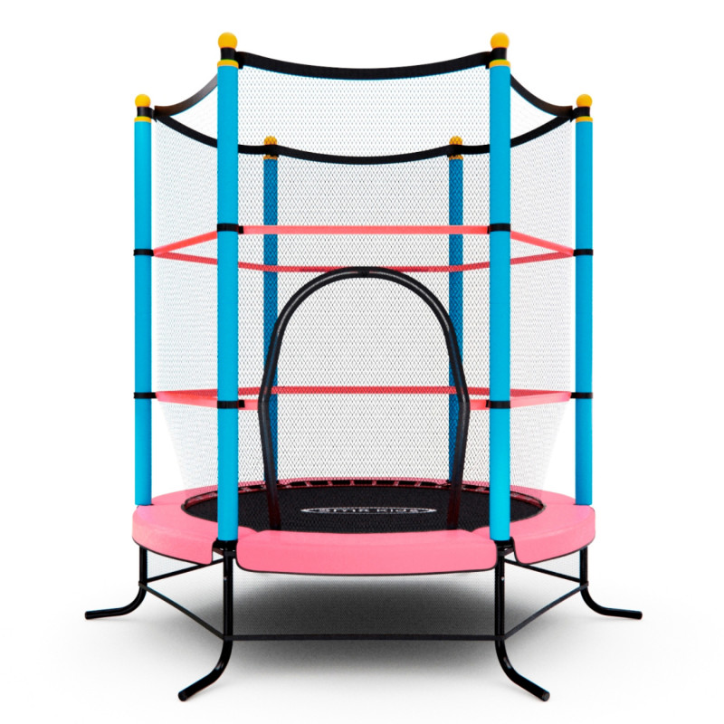 Батут DFC SMRKIDS 55 дюймов с сеткой PINK