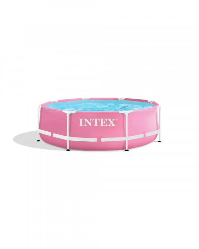 Каркасный бассейн Intex Pink Metal Frame 244х76см, 2843л