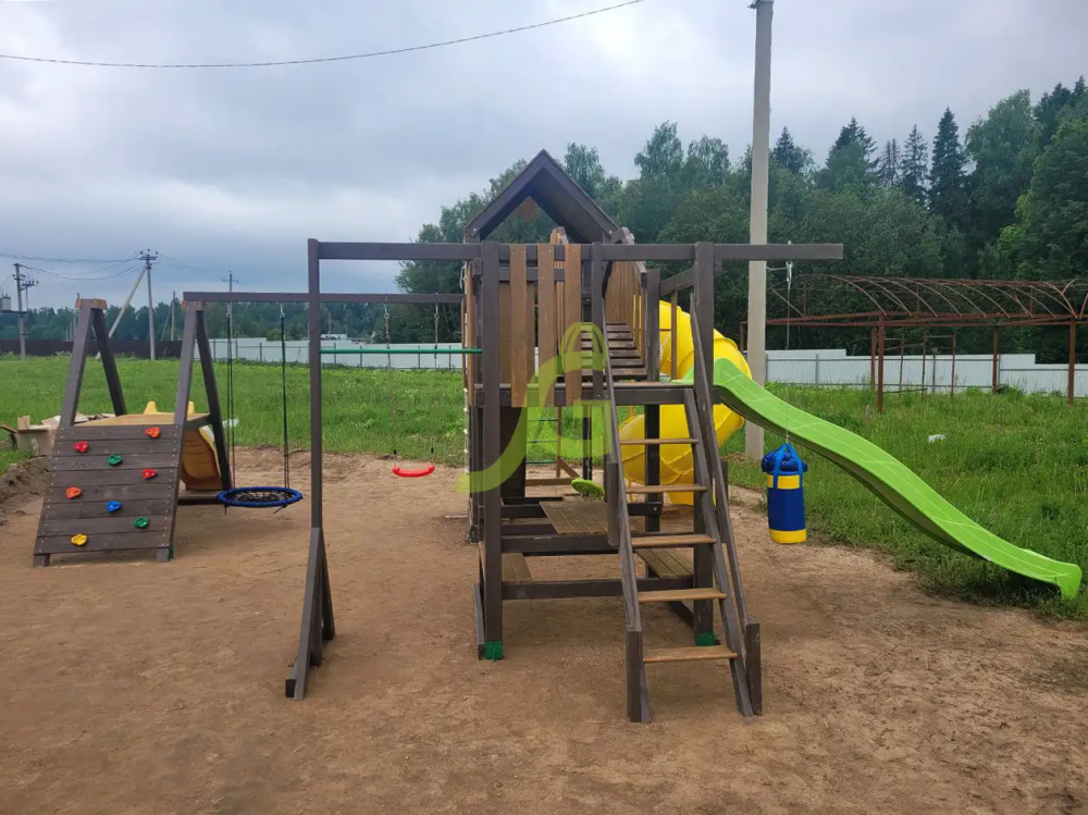 Детская площадка IgraGrad Панда Фани Мостик 2 с трубой 2,1м