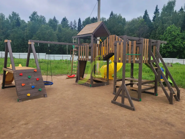 Детская площадка IgraGrad Панда Фани Мостик 2 с трубой 2,1м