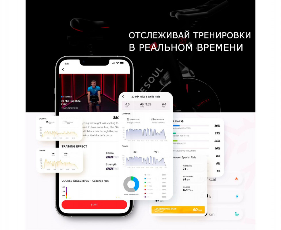 Велотренажер DFC Yesoul Smart M1 BLACK