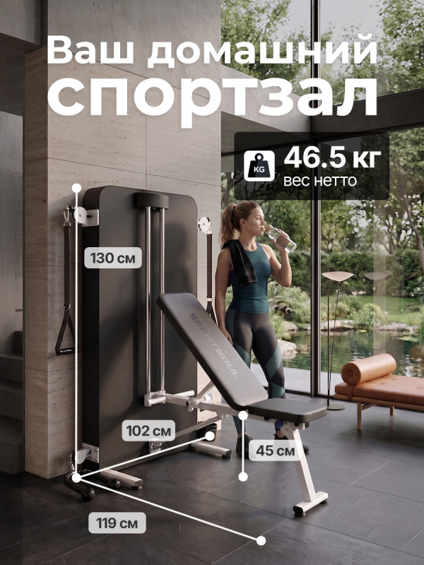 Силовой комплекс со скамьей DFC SPORTSOUL GWY009